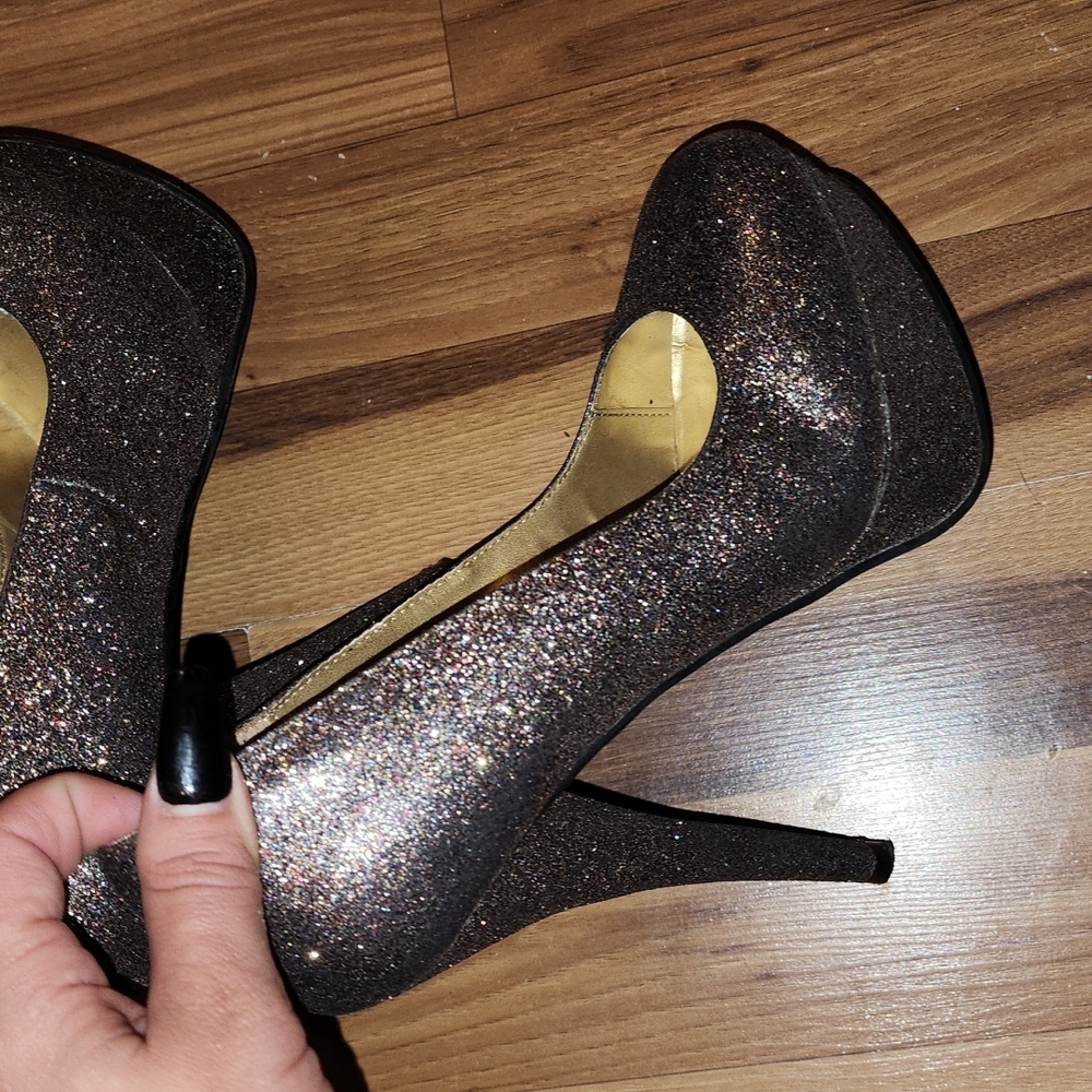 Steve Madden- Madden Girl Glitter High Heels